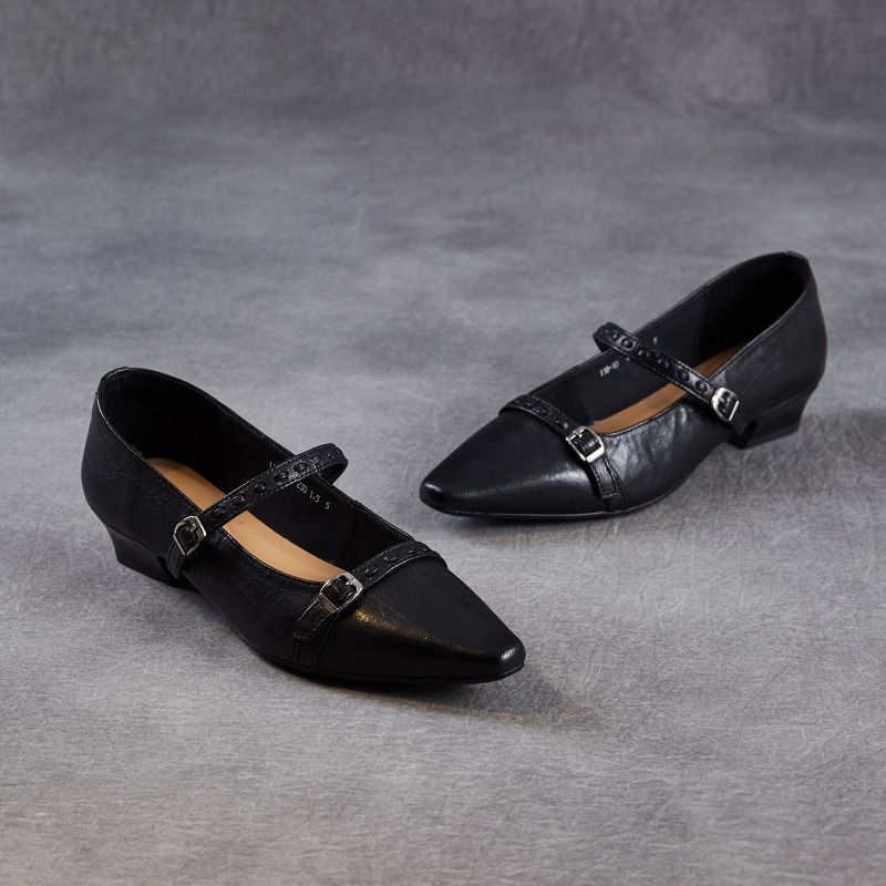 Women Shoes Black - Sapatos Femininos Coreanos Marrom e Preto,