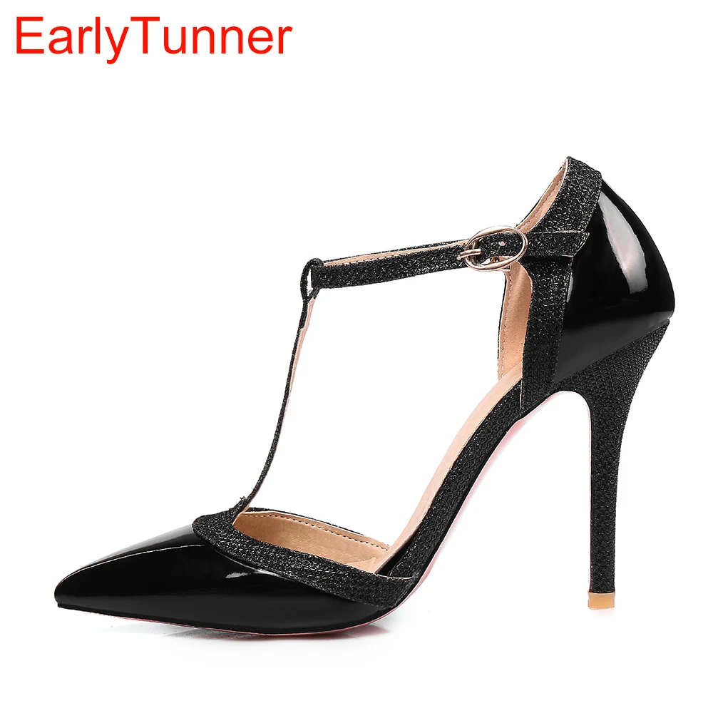 Women Shoes Black - Nova marca verão sexy vermelho damasco