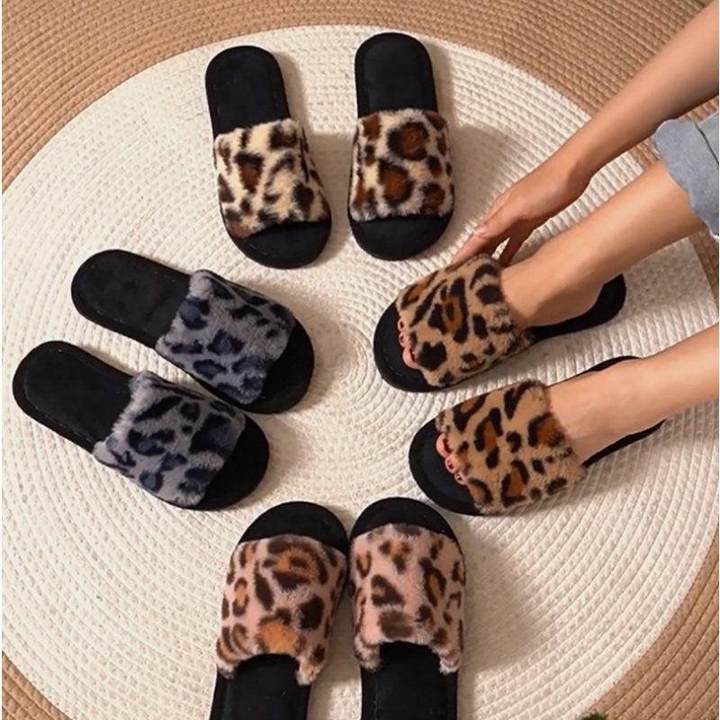 Leopard Print Heels - 2025 inverno quente fofo peludo leopardo