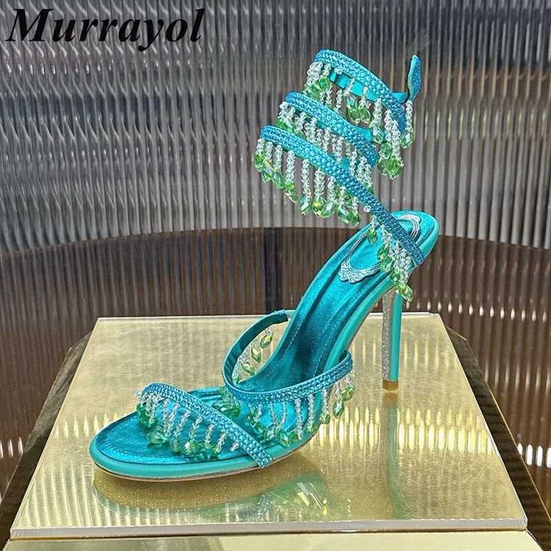 Rhinestone Sandal Women - Sandálias Femininas com Tira em Forma