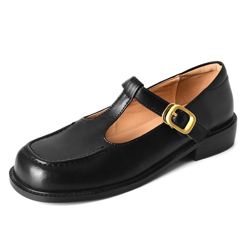 Women Shoes Black - Sapatos Casuais Femininos em Couro Legítimo,