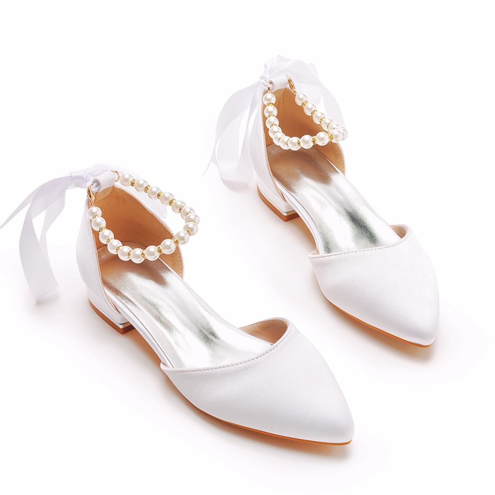 Women Shoes Sandals - Sapatos de casamento noiva salto plano