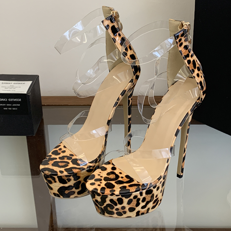 Eilyken Sandálias femininas de - Leopard Print Heels avaliação e preço