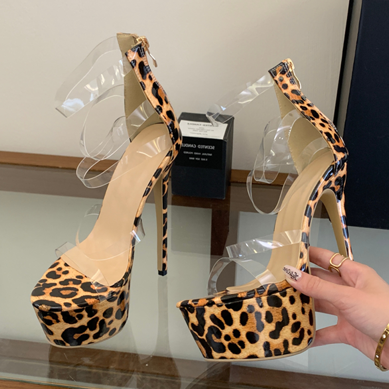 Eilyken Sandálias femininas de - Leopard Print Heels avaliação e preço