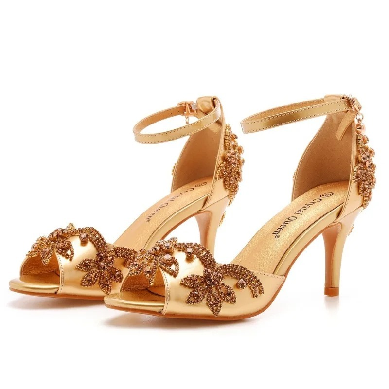 Sapatos Femininos de Designer  - Rhinestone Sandal Women avaliação e preço