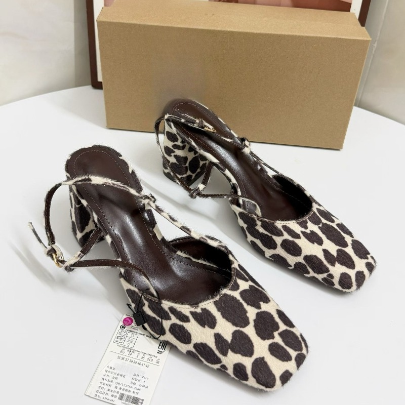 Sandálias Femininas Vintage co - Leopard Print Heels avaliação e preço